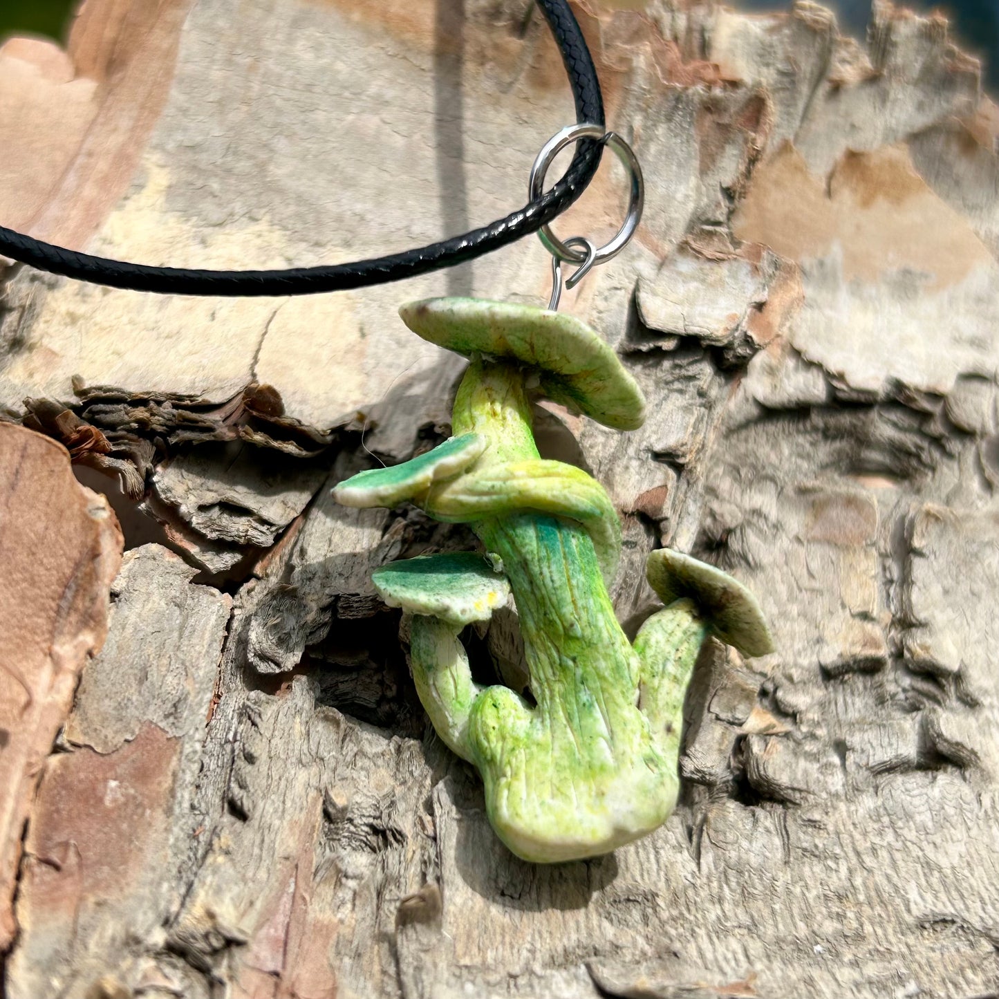 Fantasy Green Mushroom Pendant