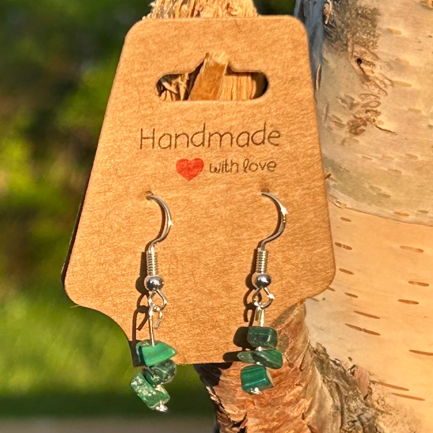 Gemstone chip earrings