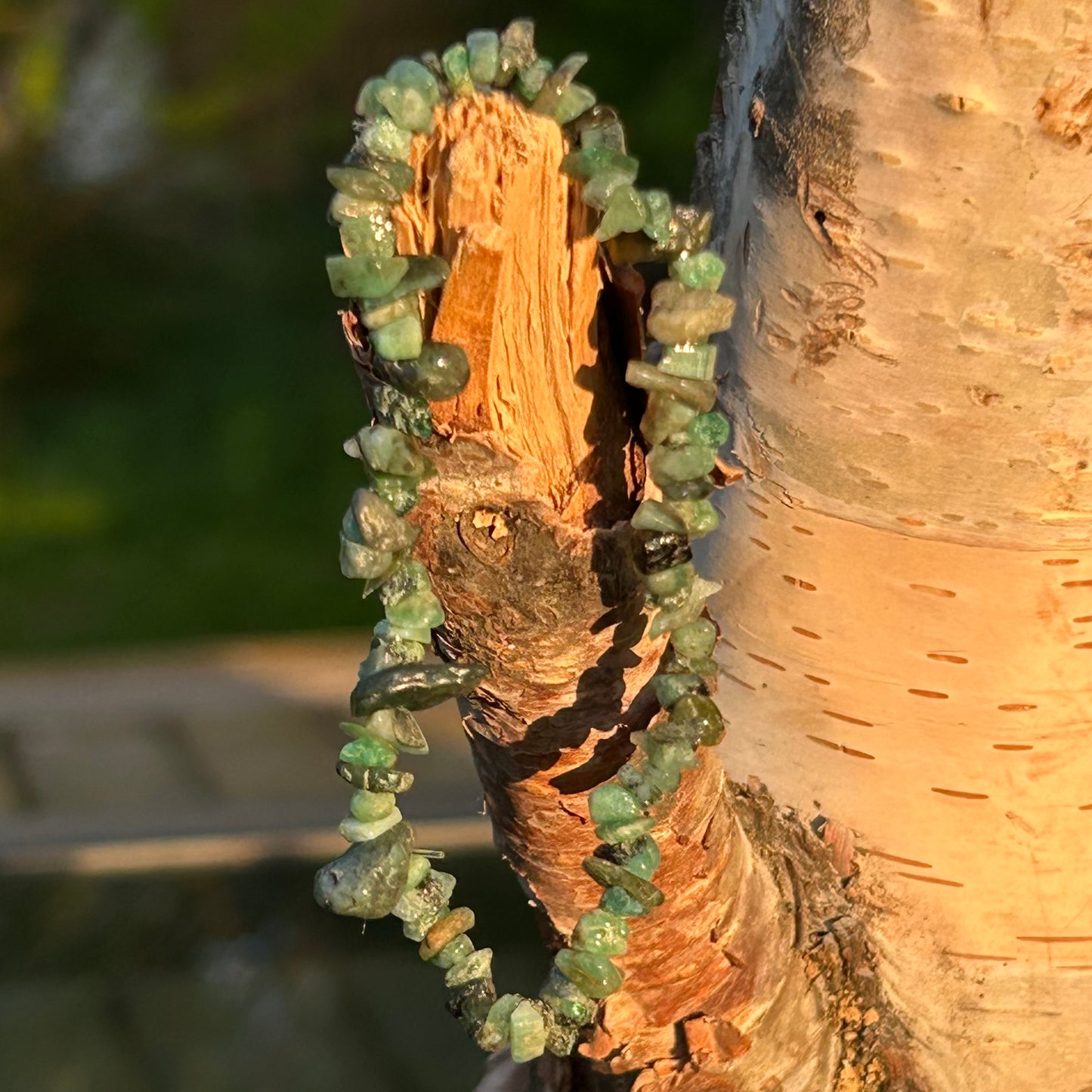 Gemstone chip bracelet