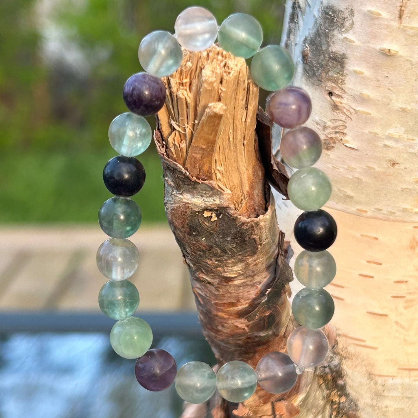 Gemstone chip bracelet