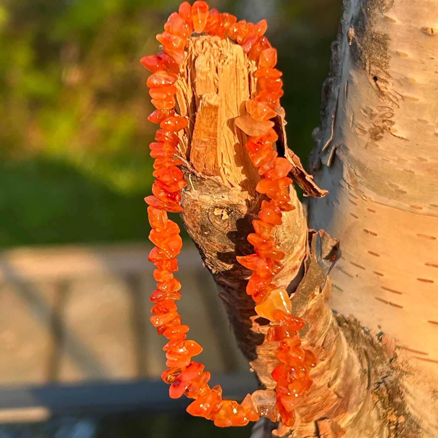 Gemstone chip bracelet