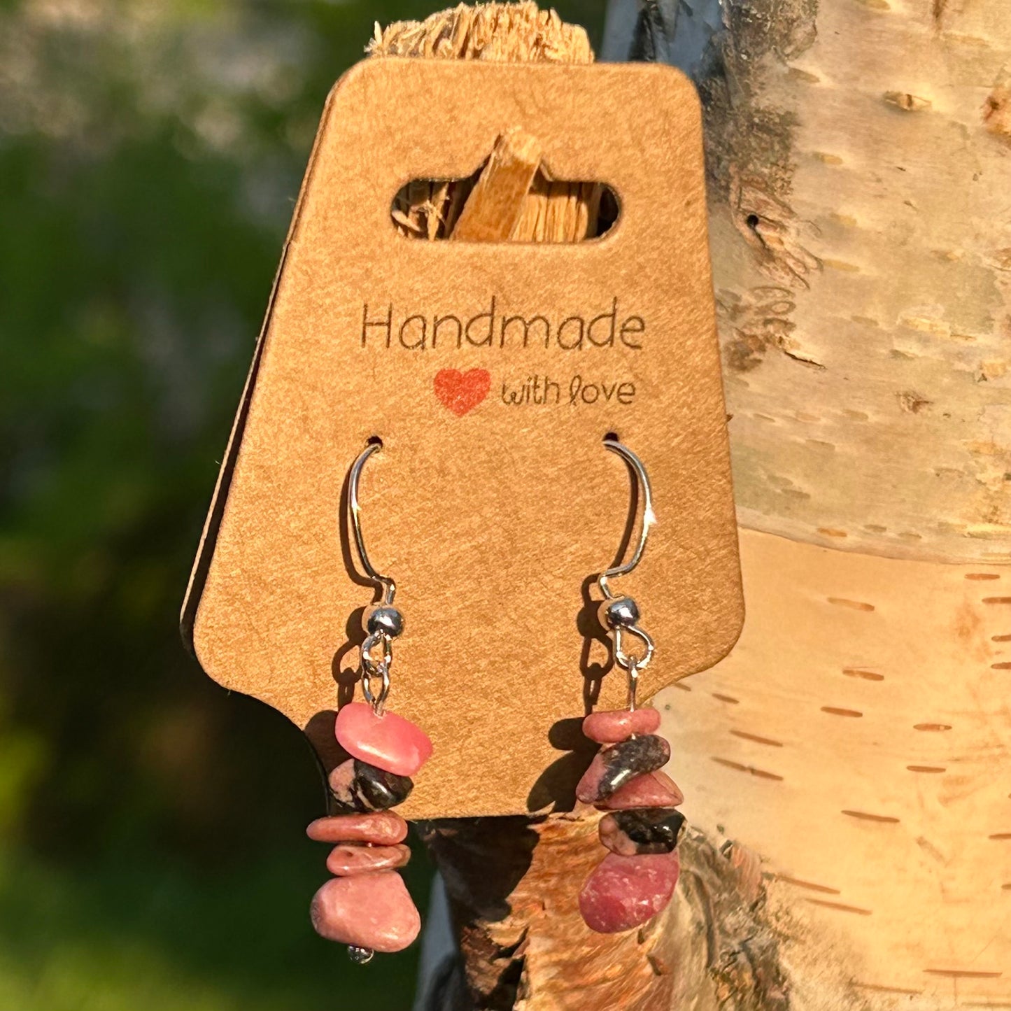 Gemstone chip earrings