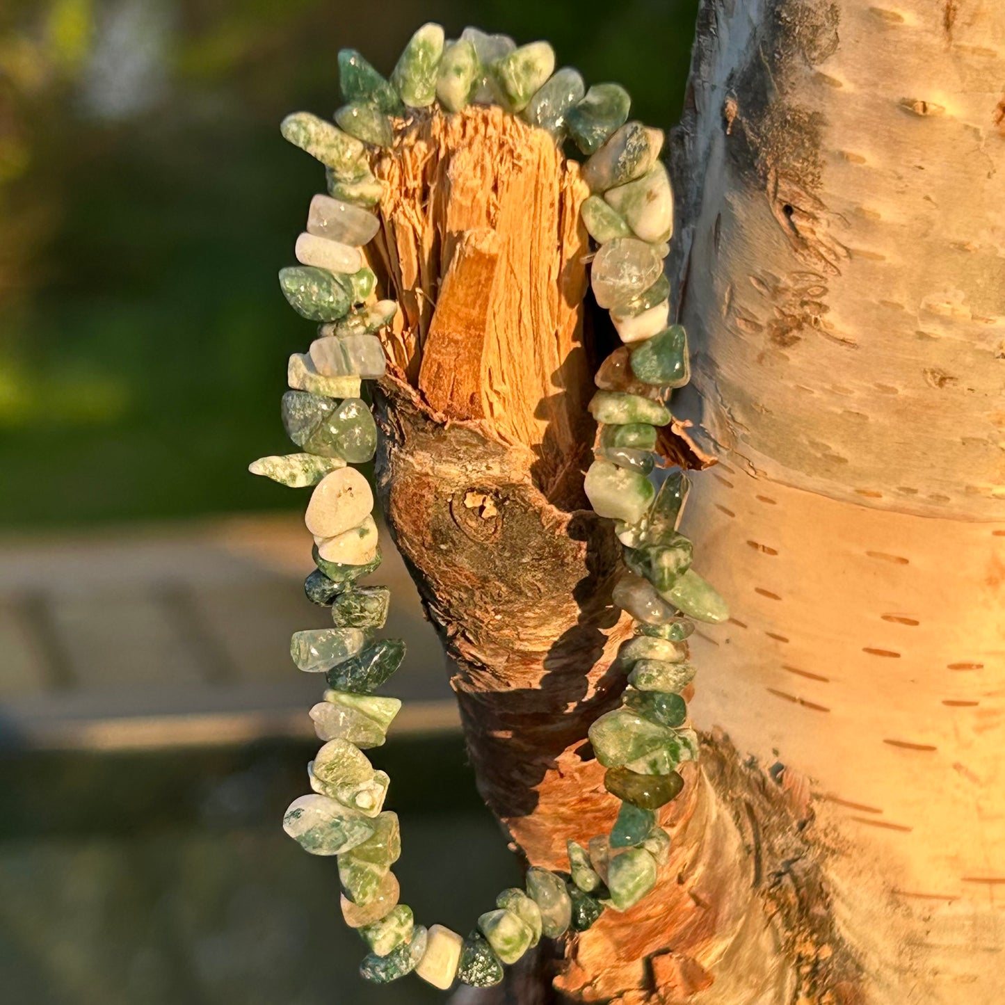 Gemstone chip bracelet