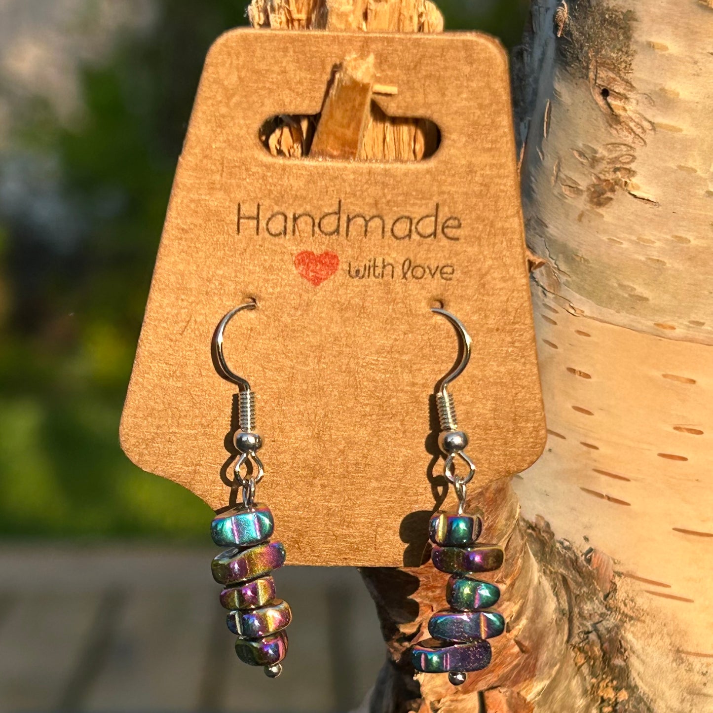 Gemstone chip earrings