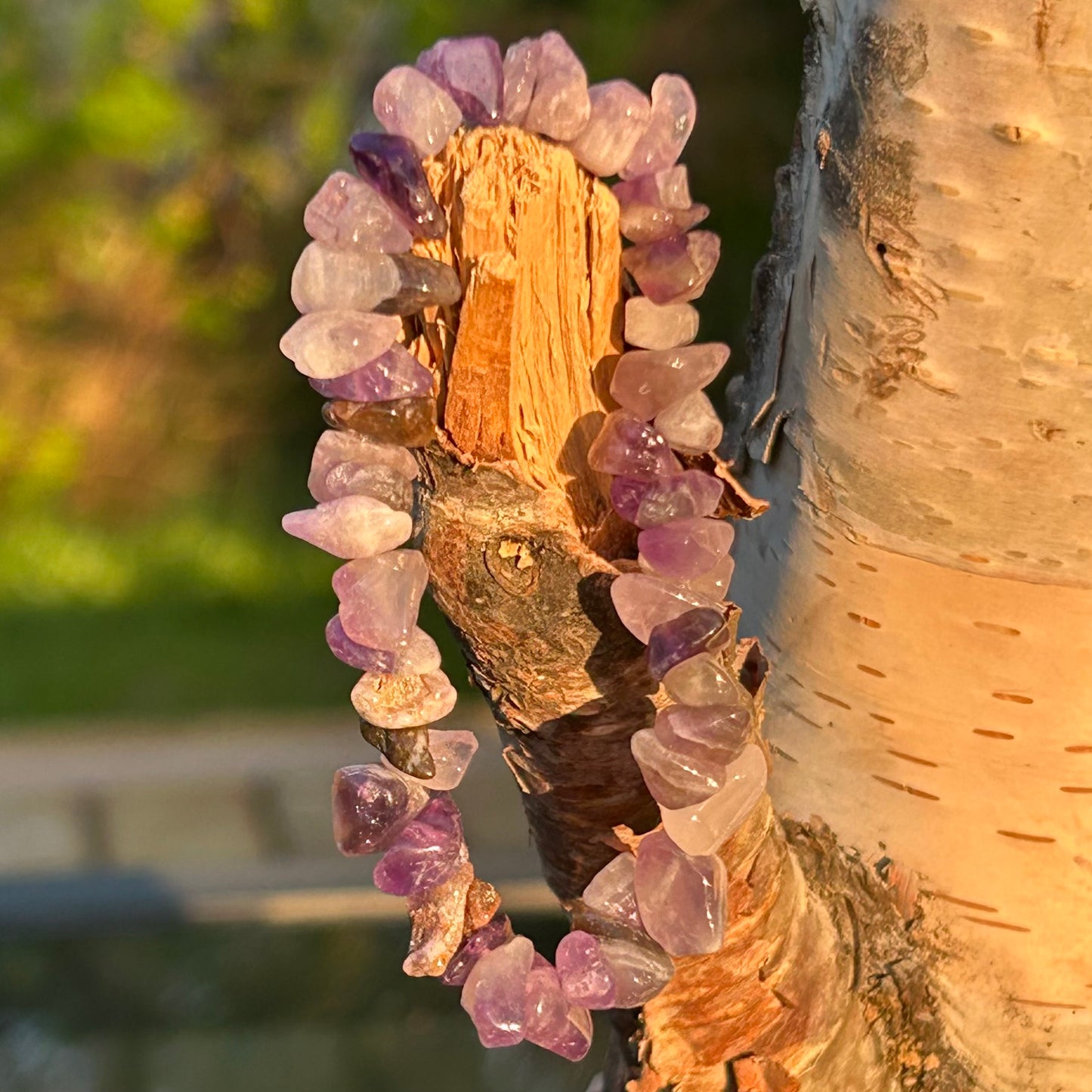 Gemstone chip bracelet