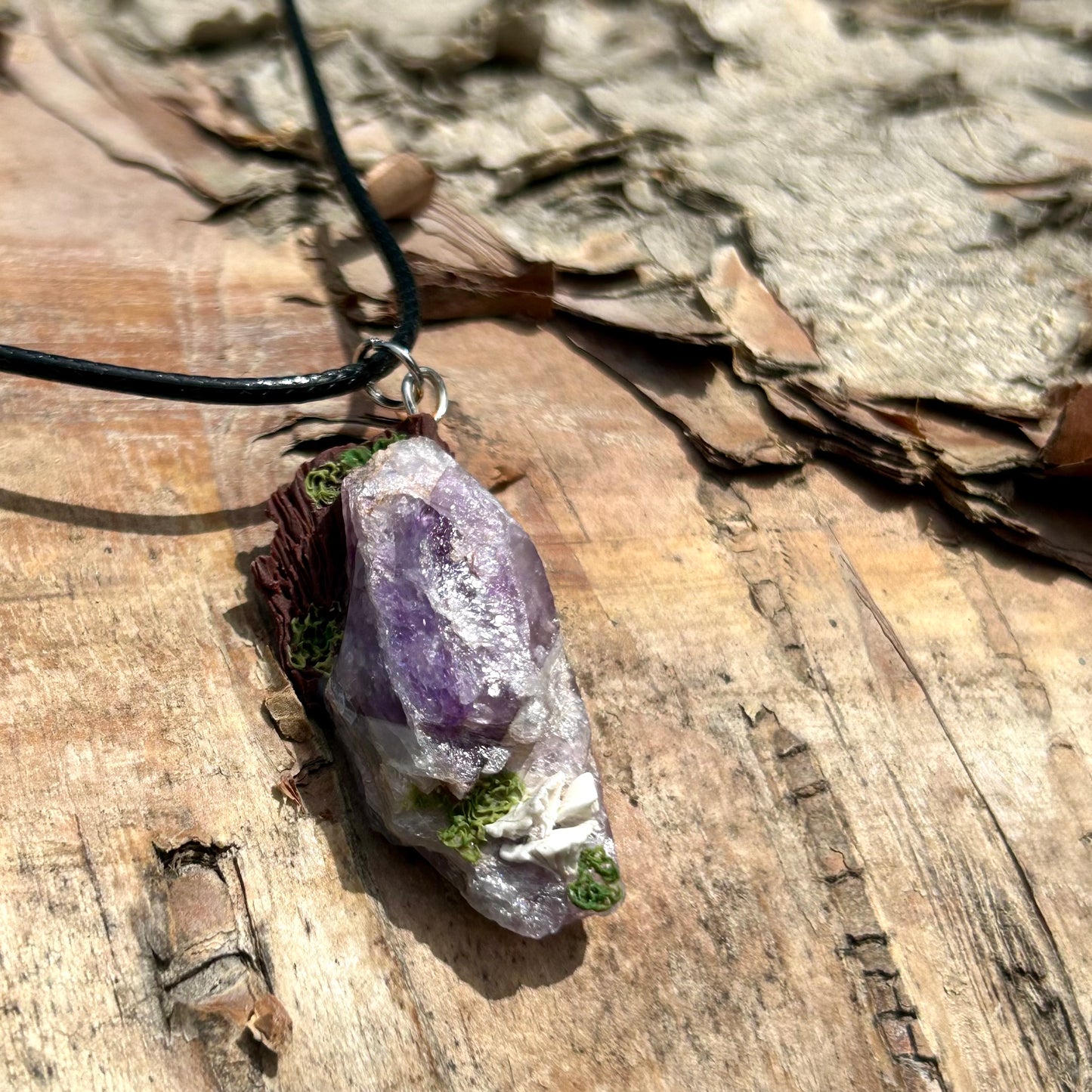 Amethyst Mushroom Pendant