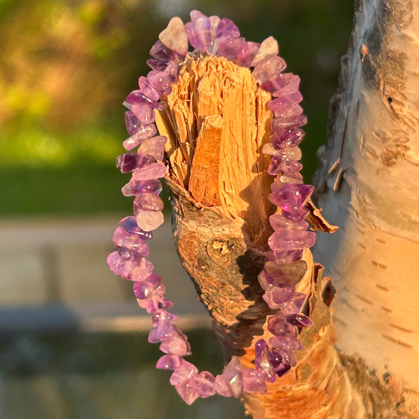 Gemstone chip bracelet