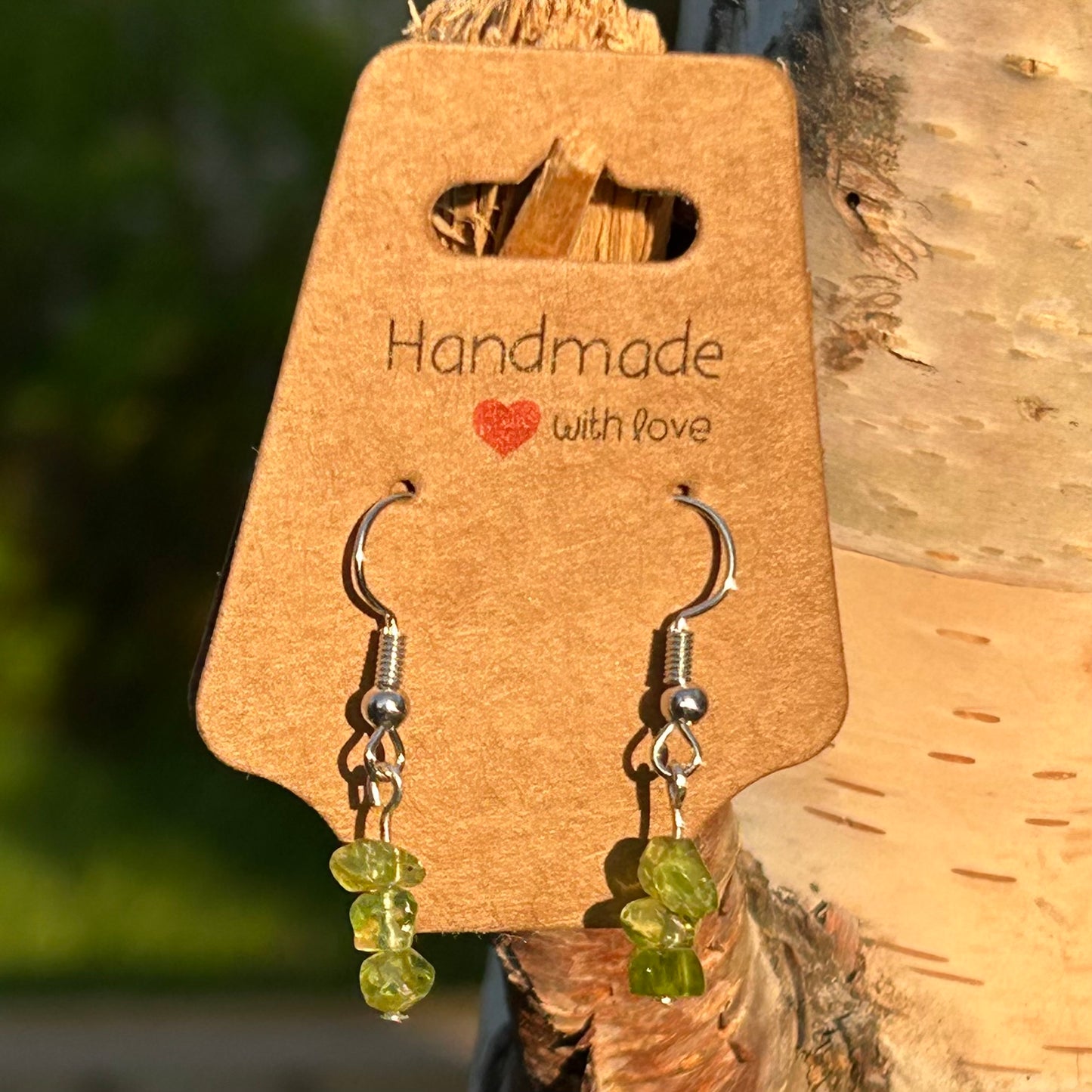 Gemstone chip earrings