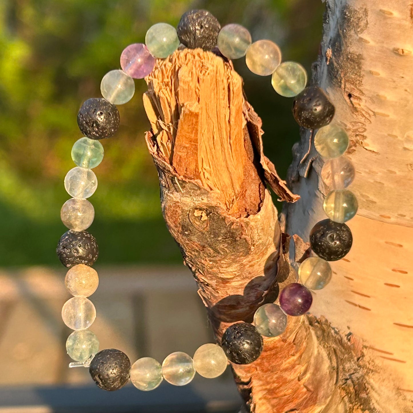 Gemstone chip bracelet