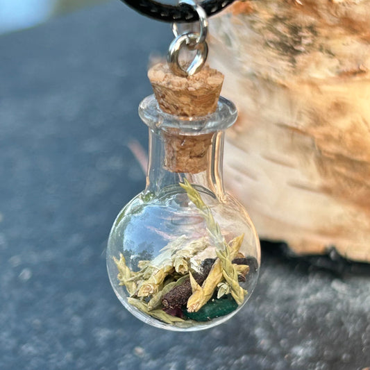 Travel protection necklace (potion bottle)