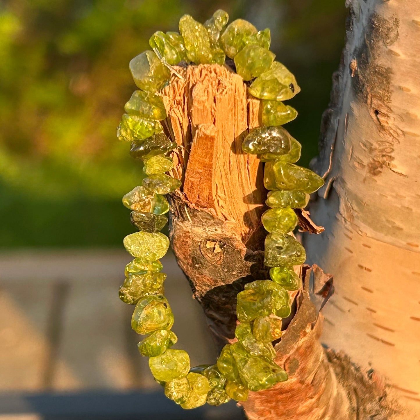 Gemstone chip bracelet