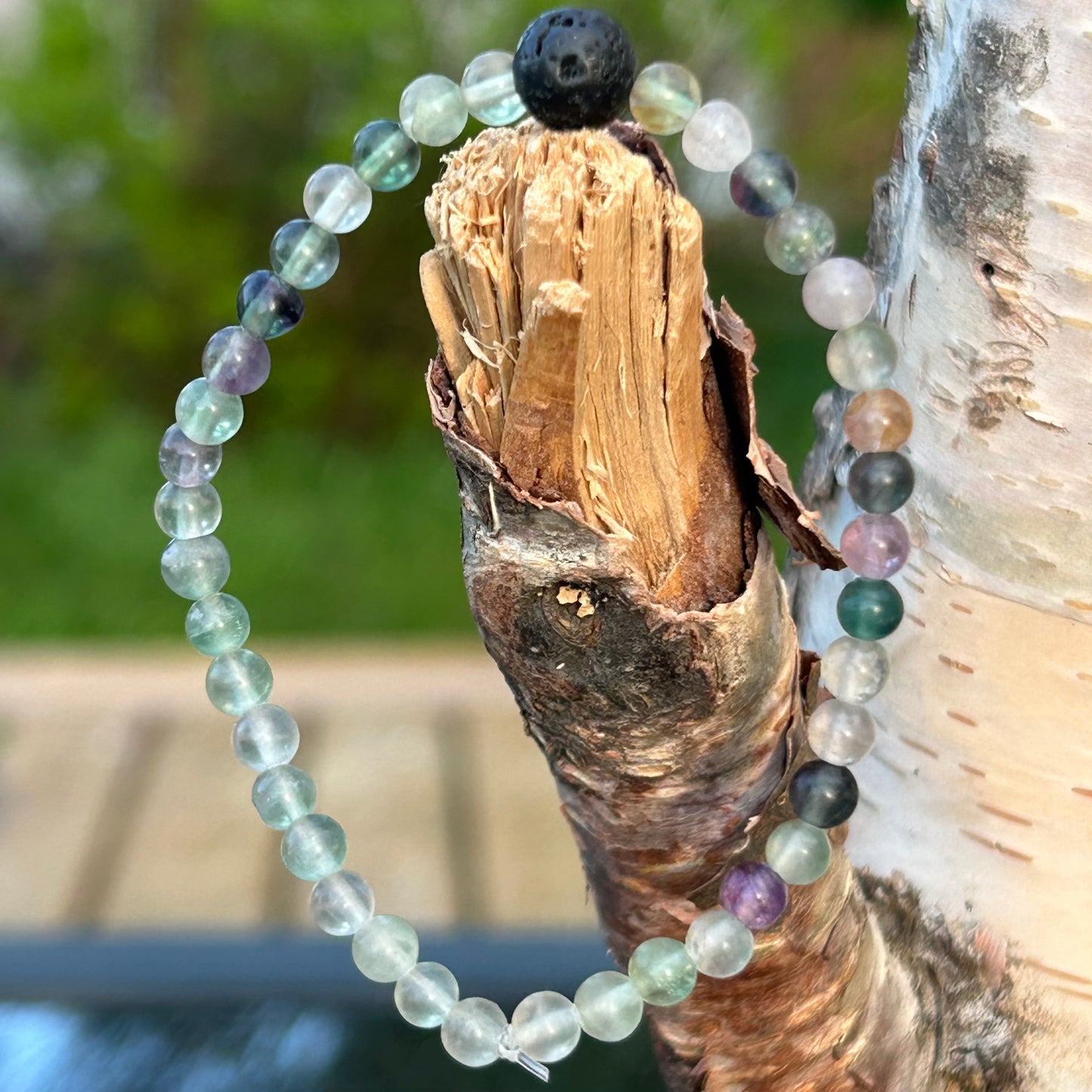 Gemstone chip bracelet