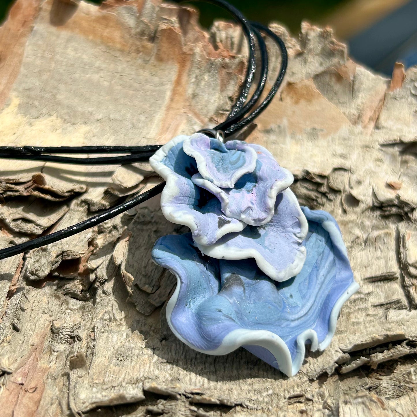 Turkey Tail Mushroom Pendant