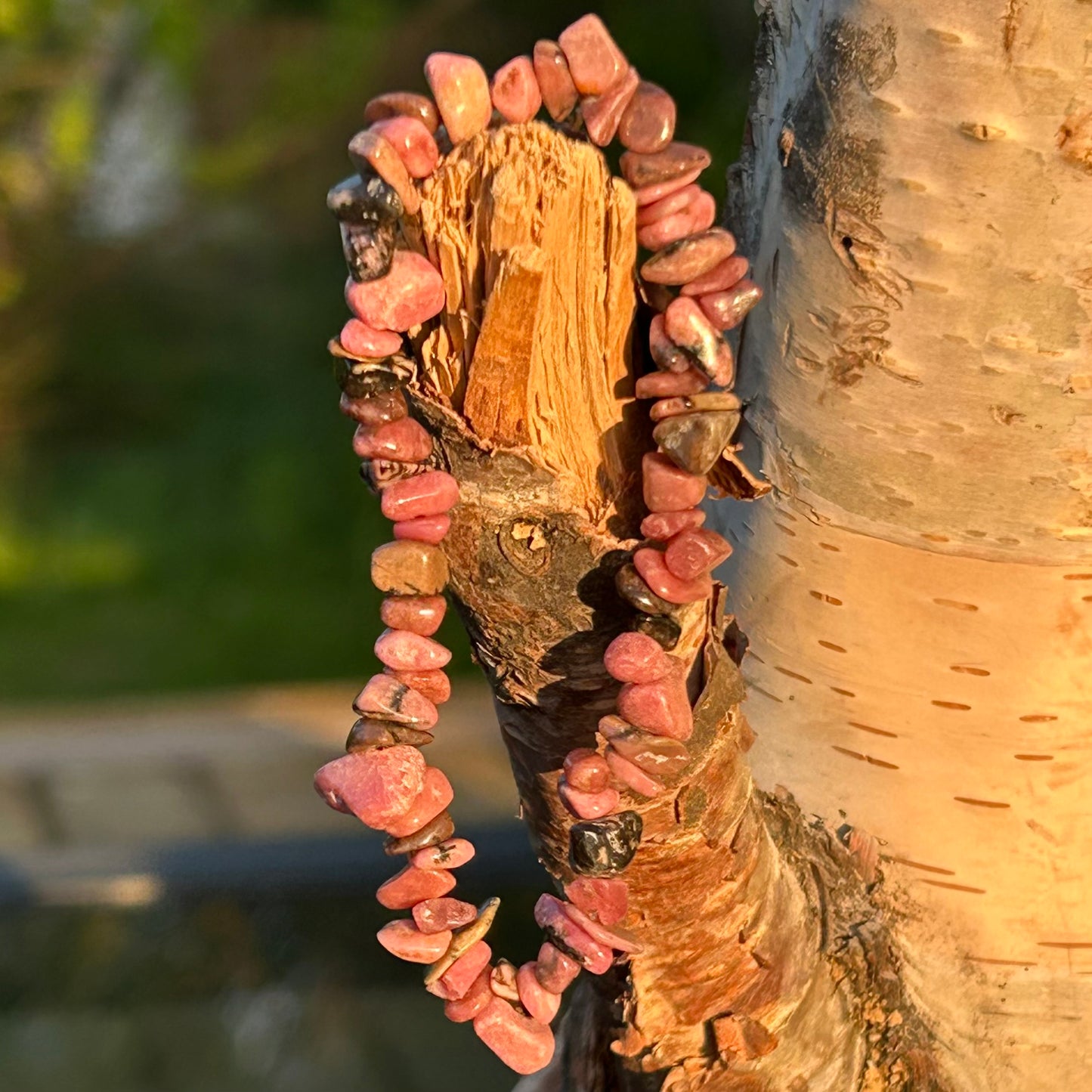 Gemstone chip bracelet