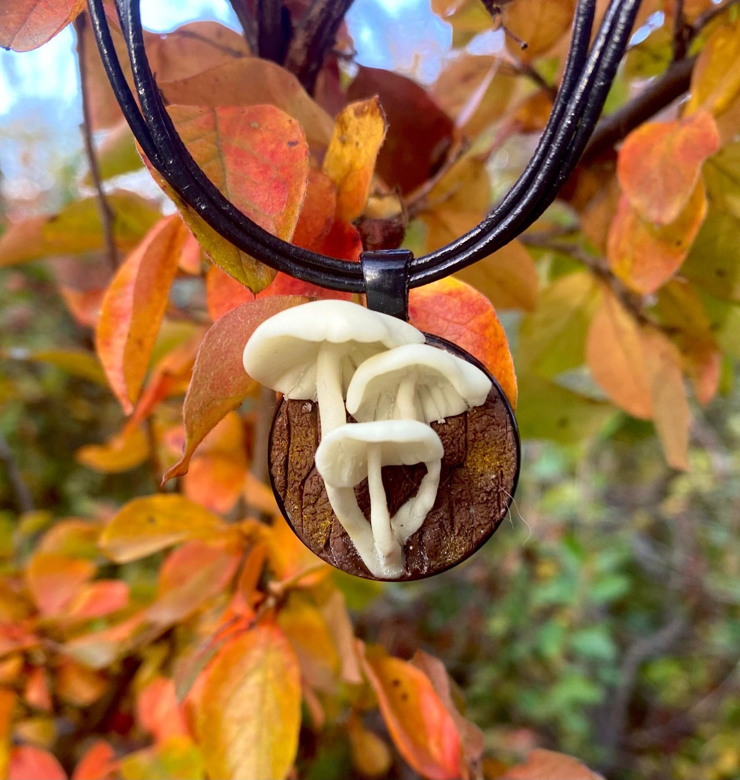 Glow in the dark Mushroom Pendant